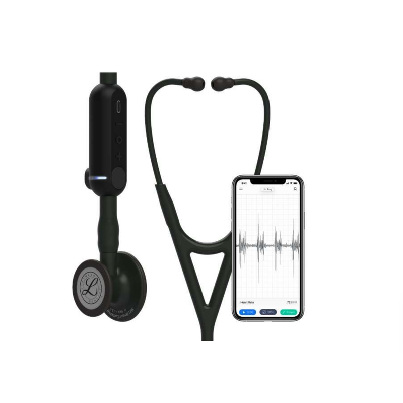 Stéthoscope Littmann CORE Digital Noir cloche de finition mirroir – vue principale
