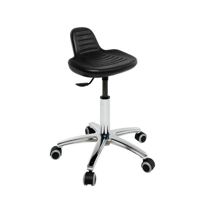 Tabouret de siège intégral avec base chromée noire – vue principale