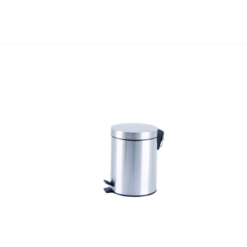 Poubelle à pédales en acier inoxydable satiné 5 Litres – vue principale